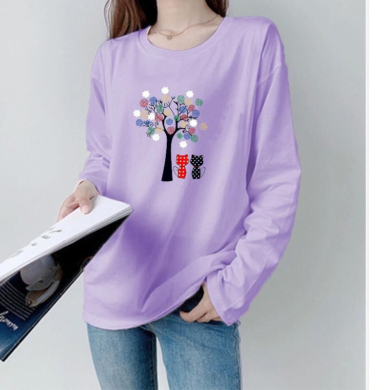 Picture of Out wear nursing clothes spring and autumn clothes nursing maternity clothes confinement clothes top long sleeve outside home wear loose T-shirt autumn