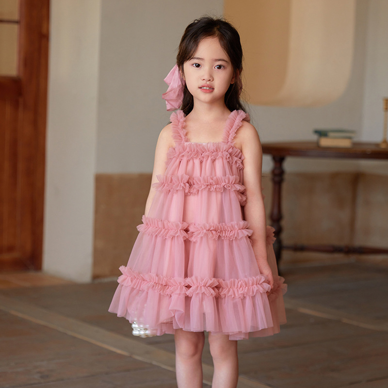 Picture of Girls' Tutu Skirt Princess Dress Yiwu Lingfeng Autumn New Spaghetti Strap Dress Baby Girl Formal Dress Girls' Dress