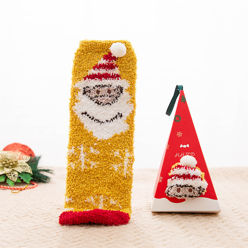 Picture of Japanese Style Three-Dimensional Cartoon Floor Socks Sleep Socks Coral Fleece Socks Women's Winter Towel Socks Thickened Warm Plush