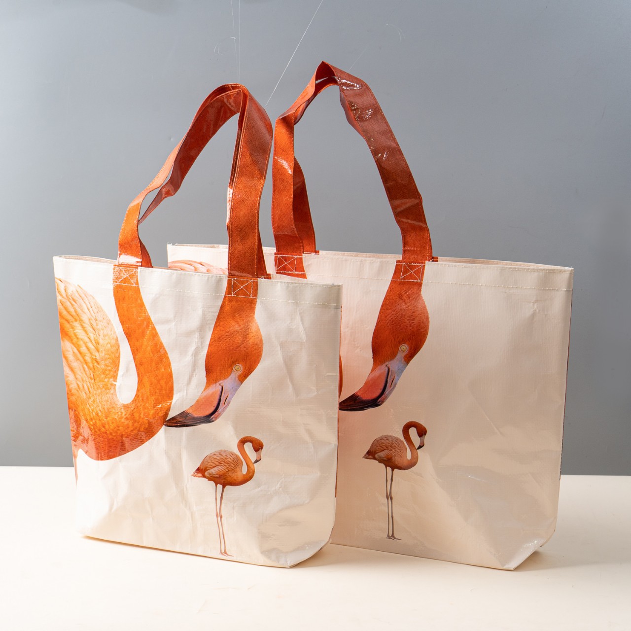 Customized Woven Bags, Large-Capacity Exhibition Advertising Single-Shoulder Laminated Storage Bags, Snakeskin Bags, Portable