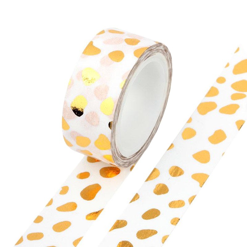 Hot Stamping Washi Tape Gold Stone Pattern Hand-Tearable Hot Silver Office Life DIY Decorative Tape