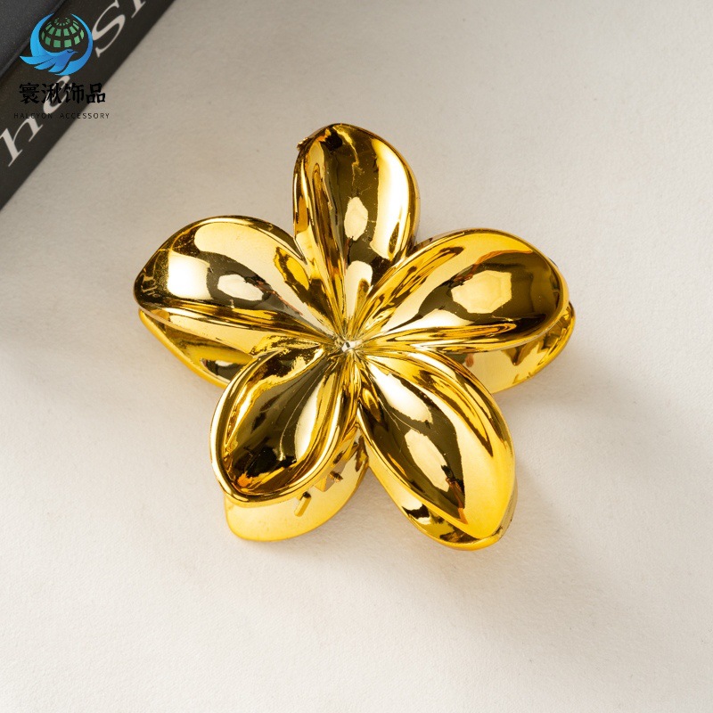 Picture of Cross-border egg flower clip large high-grade gradient Flower hairpin back head updo ponytail shark clip headdress