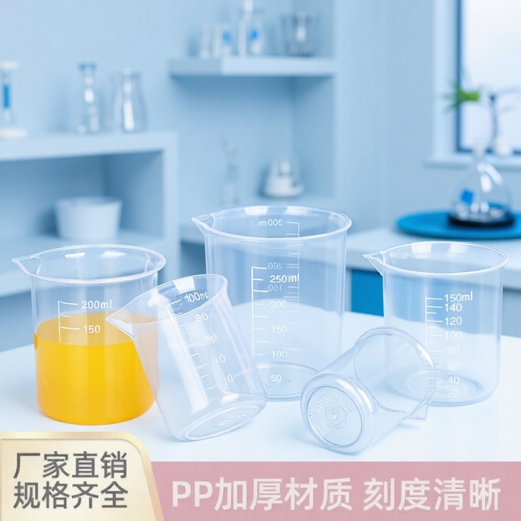 100Ml200Ml500Ml Plastic Bottle Beaker Measuring Cup Pp Small Mouth Scale Cup Water Cup Experimental Agricultural Use