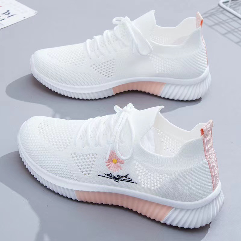 Picture of New Spring and Summer Women's Fly-Knit Sports Shoes, Fashionable and Versatile Running Shoes, Mesh Breathable Casual Female Students