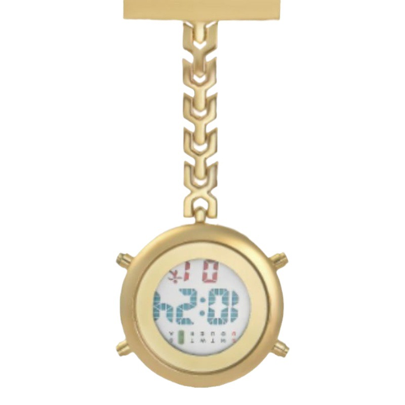 Wholesale Digital Display Portable Nurses' Watch Chest Watch in stock Hospital Metal Brand Chronograph Silent Electronic Nurses' Watch