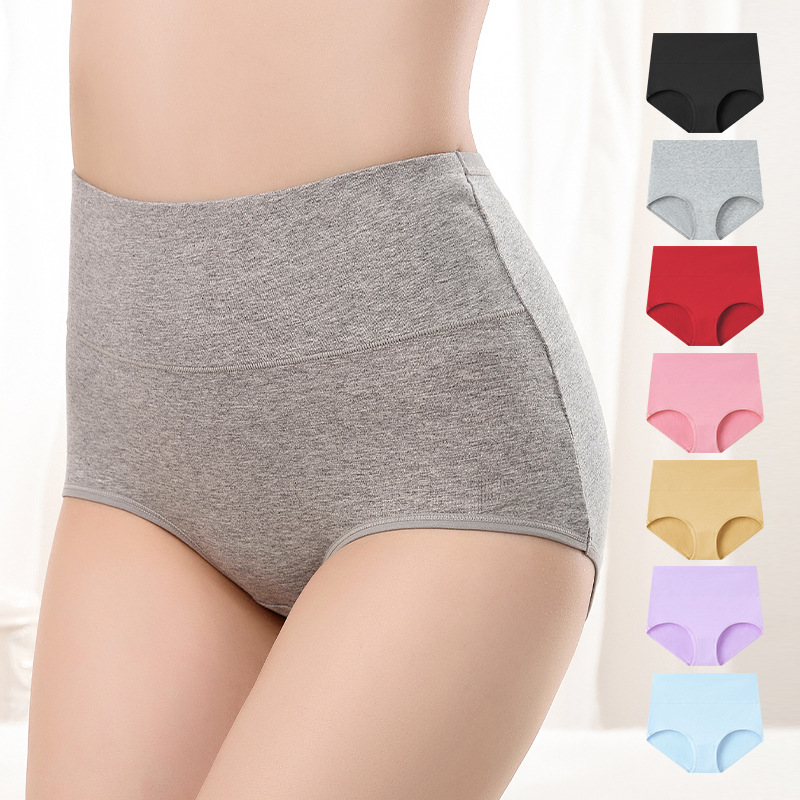Picture of Plus Size High Waist Underwear Pure Cotton Women's Postpartum Abdominal Women's Underwear Cotton Cross-border Hip-lifting High Waist Women's Underwear