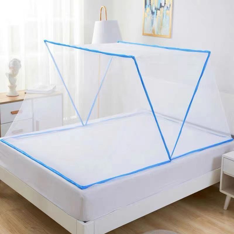 Picture of Installation-free folding single-double upper and lower bunk automatic mosquito net student dormitory site encryption 1.5 m thick 1.8 household