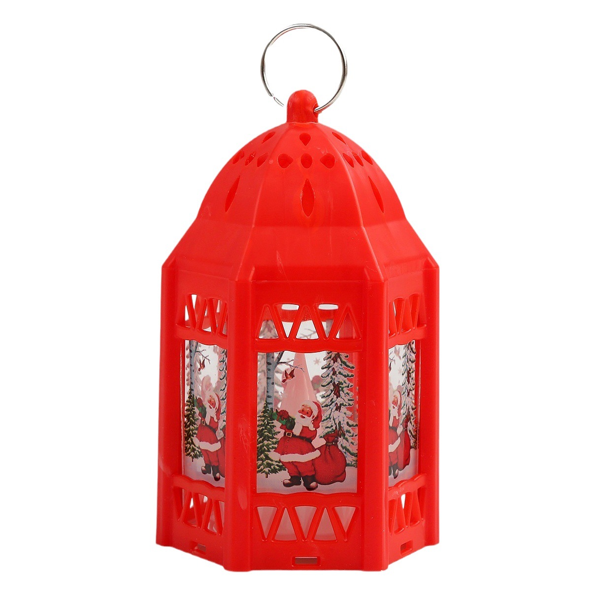 Cross-border Christmas decoration electronic candle light Christmas tree Santa Claus snowman creative candle night light decoration