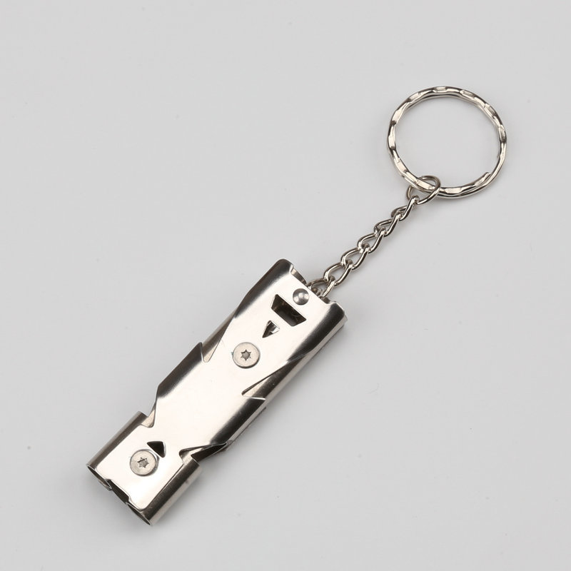 Picture of Survival Whistle Double-barbed Boom Whistle Outdoor Rescue Whistle Stainless Steel High Frequency Earthquake Rescue Whistle High Decibel Whistle