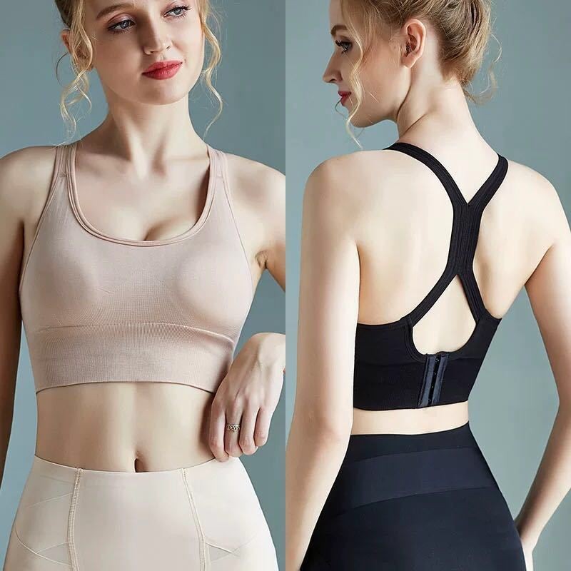Picture of Cross-Border Large Size Shock-Proof Sports Bra Push-Up Tube Top Wide Shoulder Straps I-Shaped Vest Beautiful Back Underwear Bra