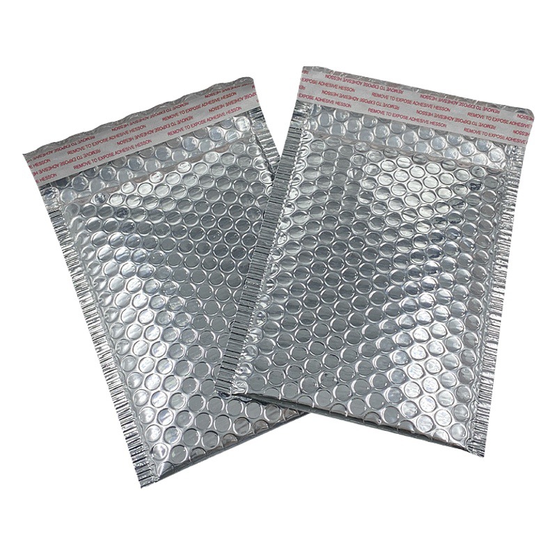 Silver aluminized film Bubble Bag metal foam mobile phone shell packaging clothing bag wholesale factory small batch formulation