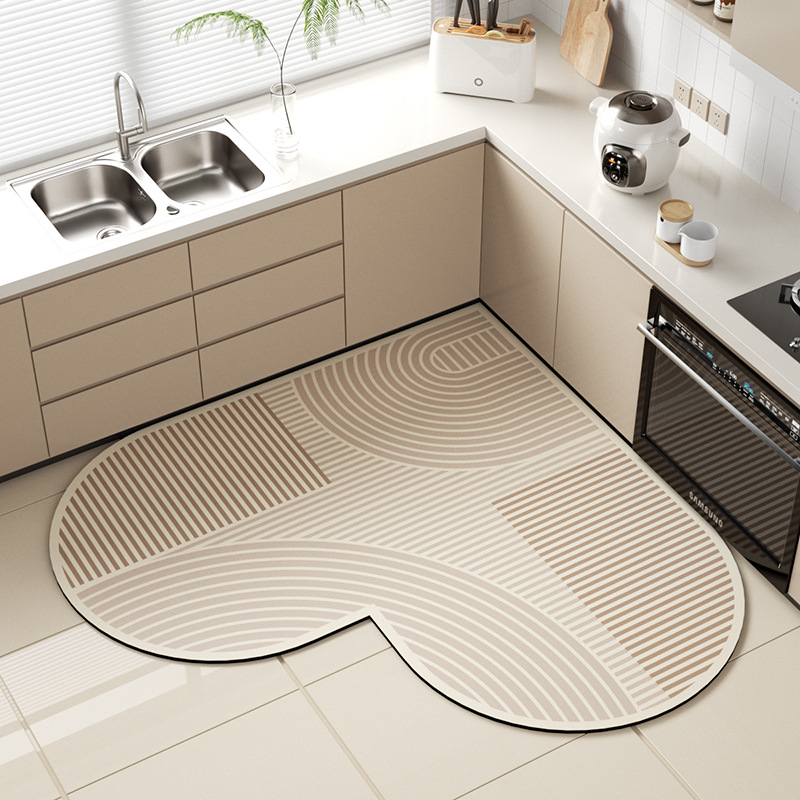 Picture of Cross-border Wholesale Diatom Mud Floor Mat Bathroom Absorbent Foot Mat Simple Dirty Resistant Anti-skid Mat Household Kitchen Tianjin Floor Mat