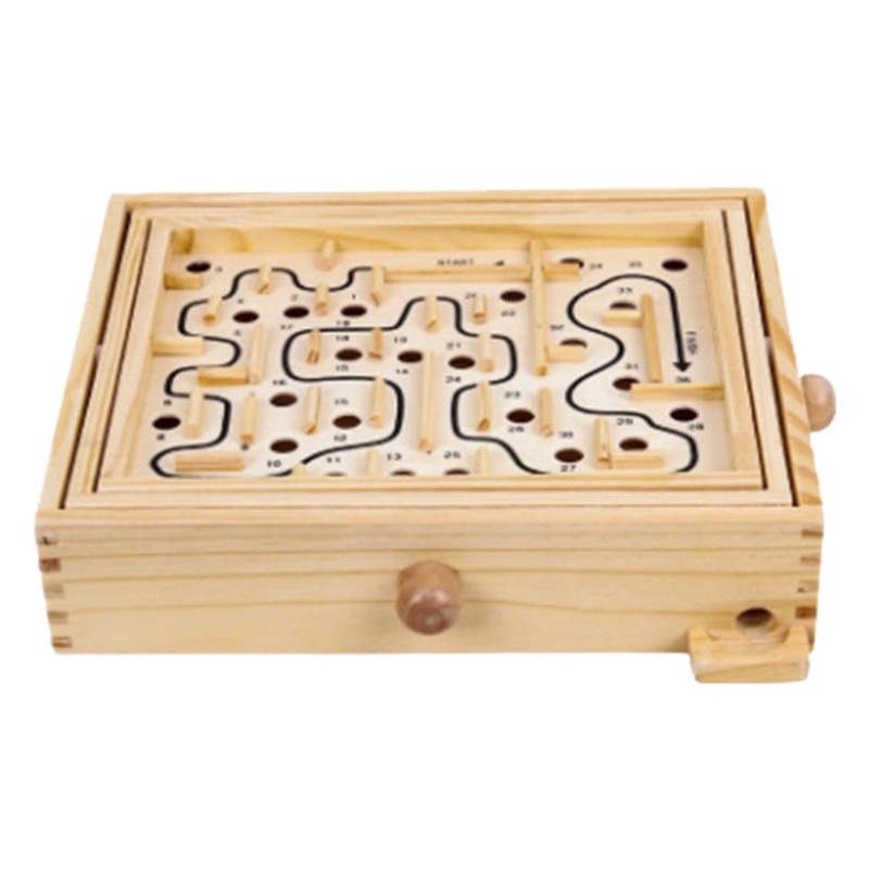 Montessori children's adult interactive desktop balance ball game intelligence track walking beads hand-cranked maze educational toys