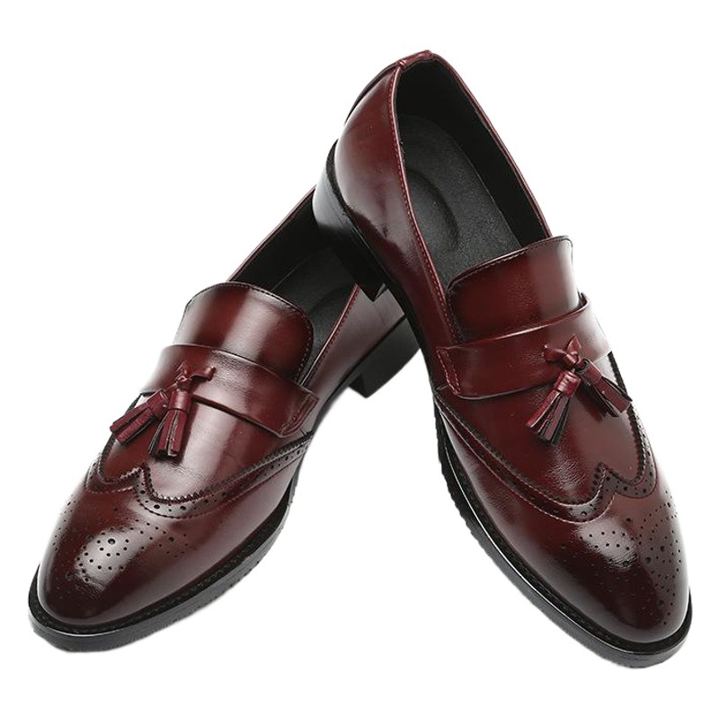Men's leather shoes new shoes men's wholesale men's leather shoes casual fashion brogue tassel men's shoes plus size men's shoes
