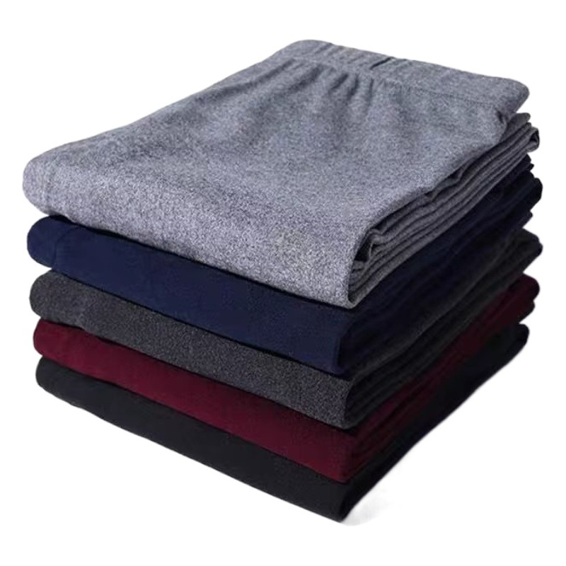 Men's long johns velvet bottoming warm underwear autumn and winter seamless inside and outside wear winter fleece-lined thickened plus size slim pants