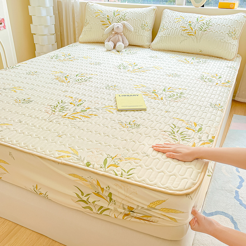Picture of Class a Natural Latex Mat Set Air-Conditioned Mat Three-Piece Set Fitted Sheet Student Dormitory Summer Quilt Washable
