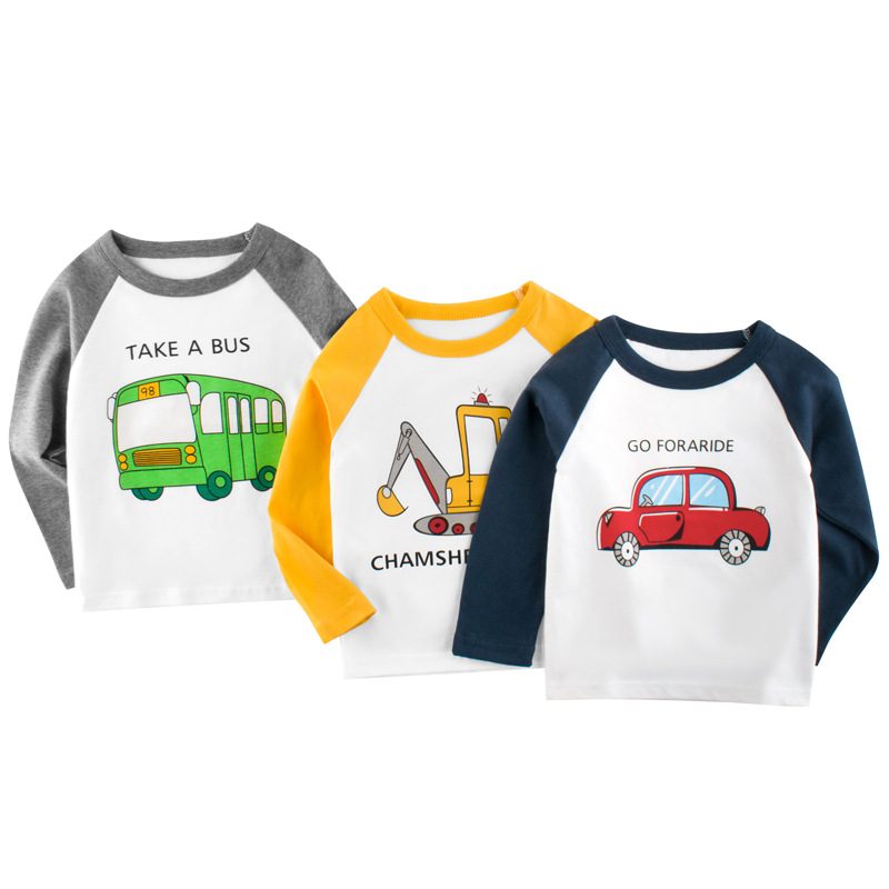 Children's autumn New 2024 children's clothing wholesale Korean children's long-sleeved T-shirt baby bottoming shirt one-piece delivery