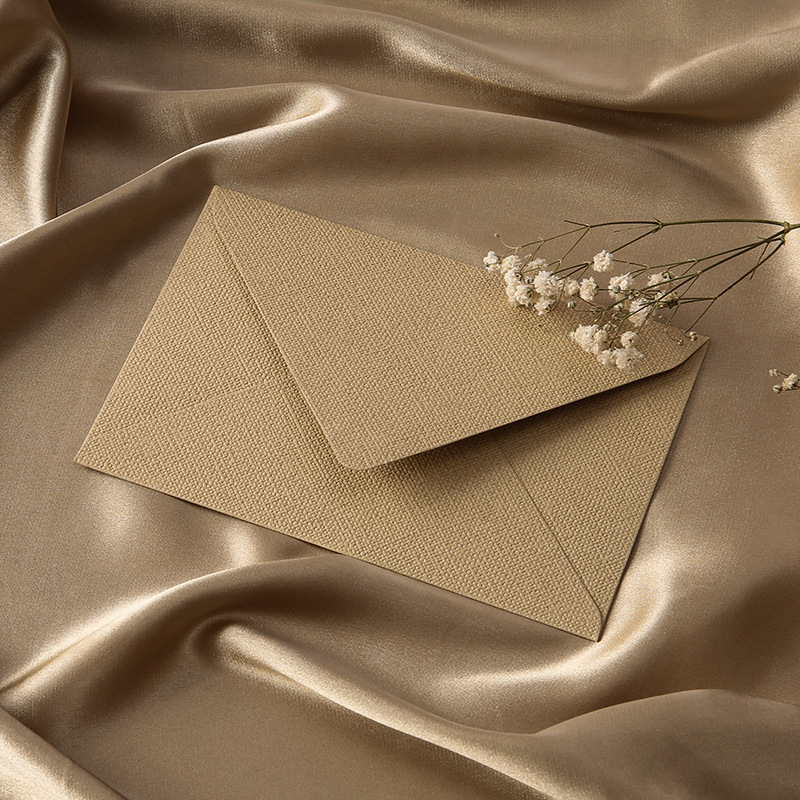 Picture of Linen Envelope Letter Paper Set Retro Love Letter Chinese Style Cowhide Special Paper Invitation Postcard Fire Paint Envelope