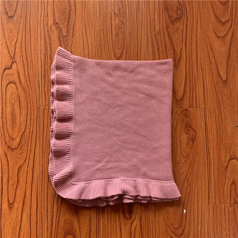 Picture of INS Wind Baby Cotton Ruffled Knitted Blanket Cover Blanket Newborn Blanket Cross-border Amazon AliExpress