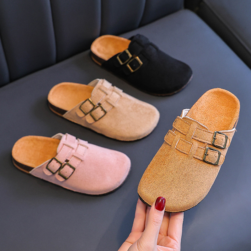 Fashionable Two-Wearing Soft-soled Children's Baotou Bonken Shoes Japanese-style Women's 2025 Spring and Summer Non-slip Slip-on Half Slippers