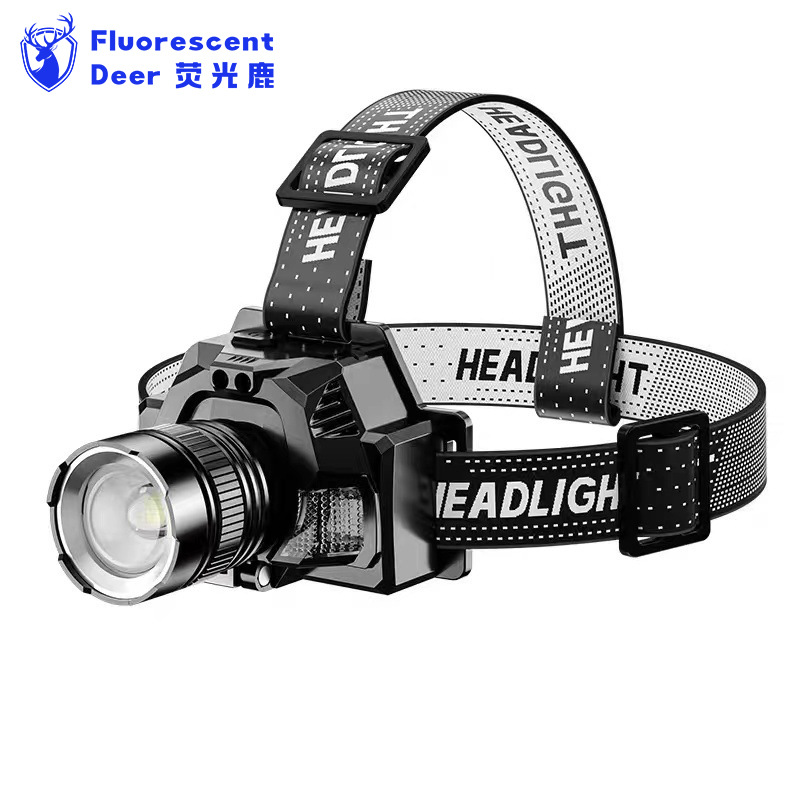 Small Flashlight Night Super Bright Outdoor Induction Miner's Lamp Laser Super Long Head-Mounted Endurance Fishing Headlight Strong Light Charging
