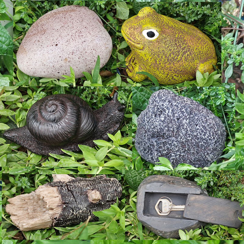 Picture of Cross-Border Garden Ornaments Resin Key Hidden Box Creative Outdoor Garden Ornaments Simulation Stone Key Hidden Box