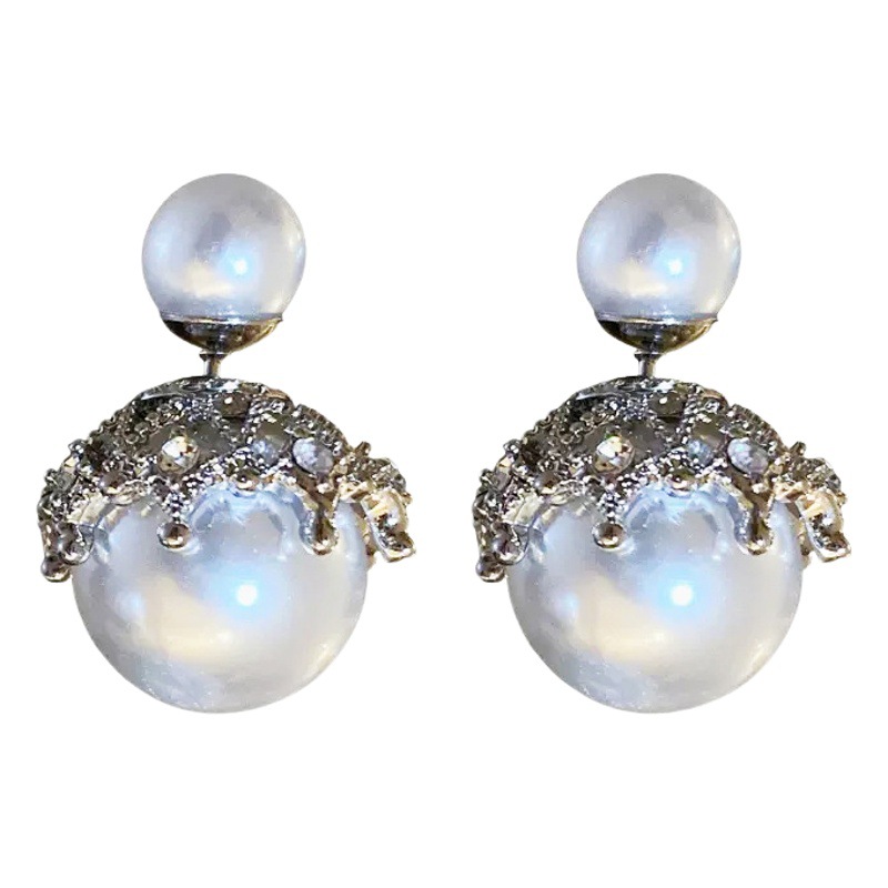 s925 silver needle high-grade light luxury pearl stud earrings 2022 new fashion South Korea temperament online celebrity earrings female hot