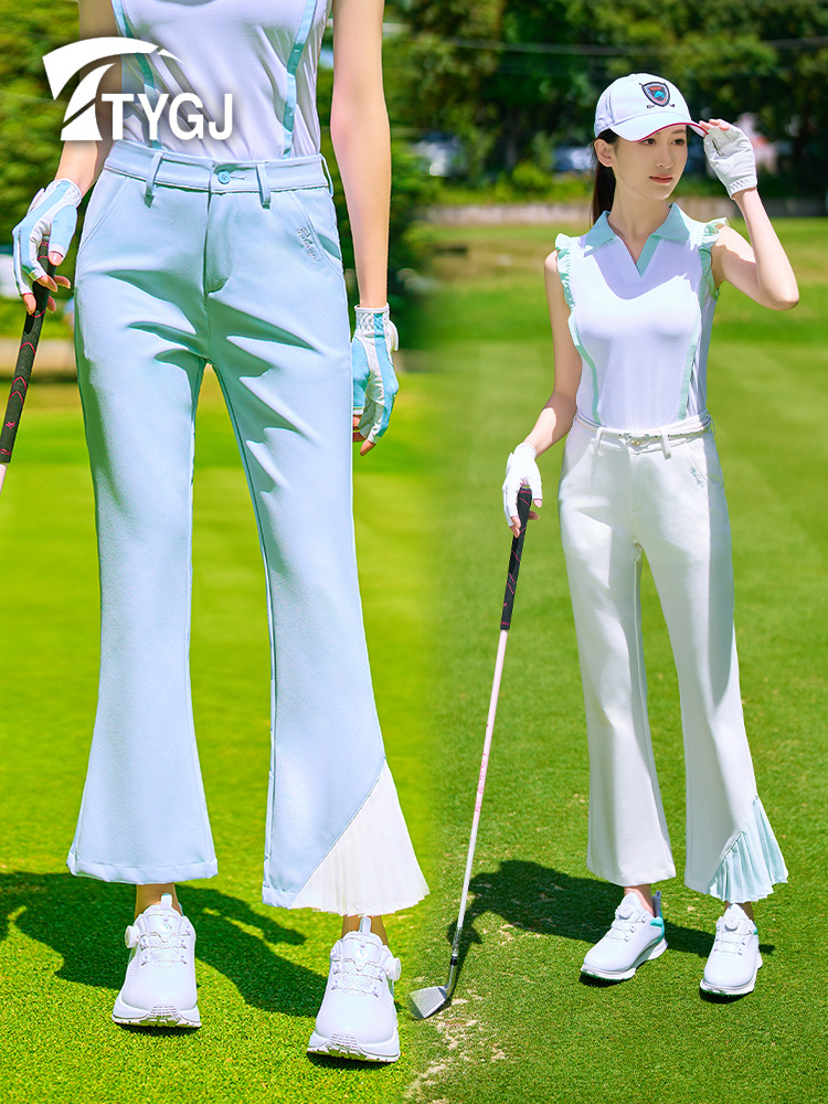 Picture of Golf Pants Women's Micro-pants Slim-fit Slimming Pants Stretch Elastic Waist Quick-drying Breathable Casual Long Pants