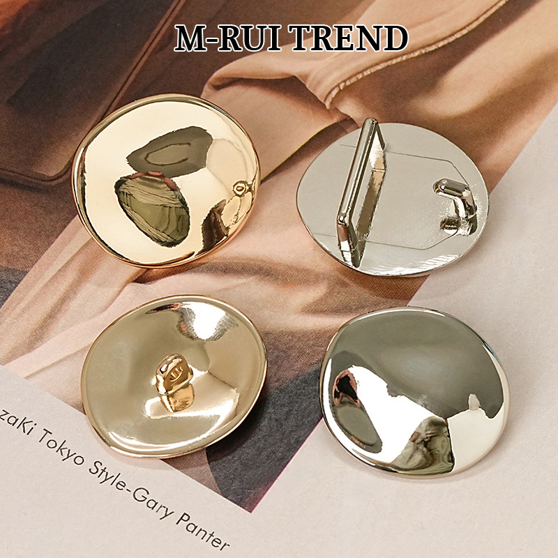 Metal Buttons Glazed Special-Shaped Large Buttons Belt Buckle Coat Coat Women's Sweater Windbreaker Hanfu Belt Buckle