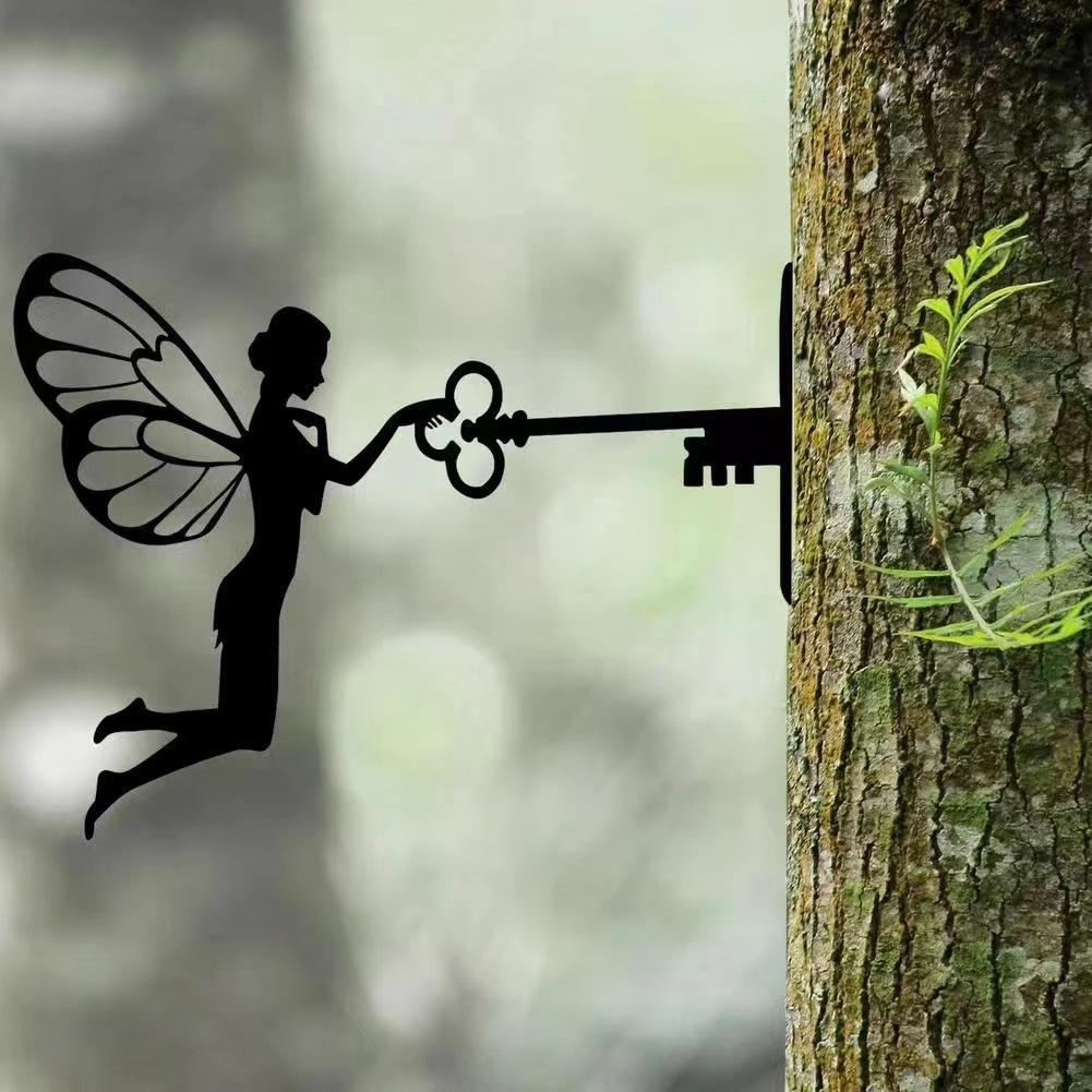 Picture of Cross-border new elf pendant decoration flower fairy garden sculpture fairy garden metal iron crafts