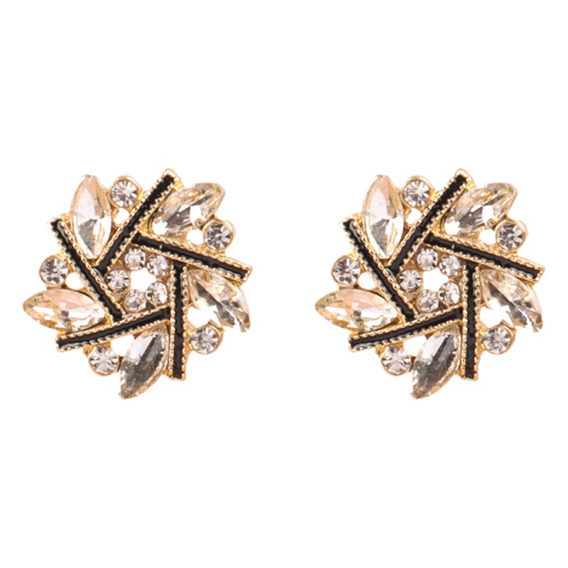 925 Silver Needle Spiral Zircon Earrings 2023 New Fashion Earrings South Korea Elegant Internet Celebrity Earrings Women's Earrings B984