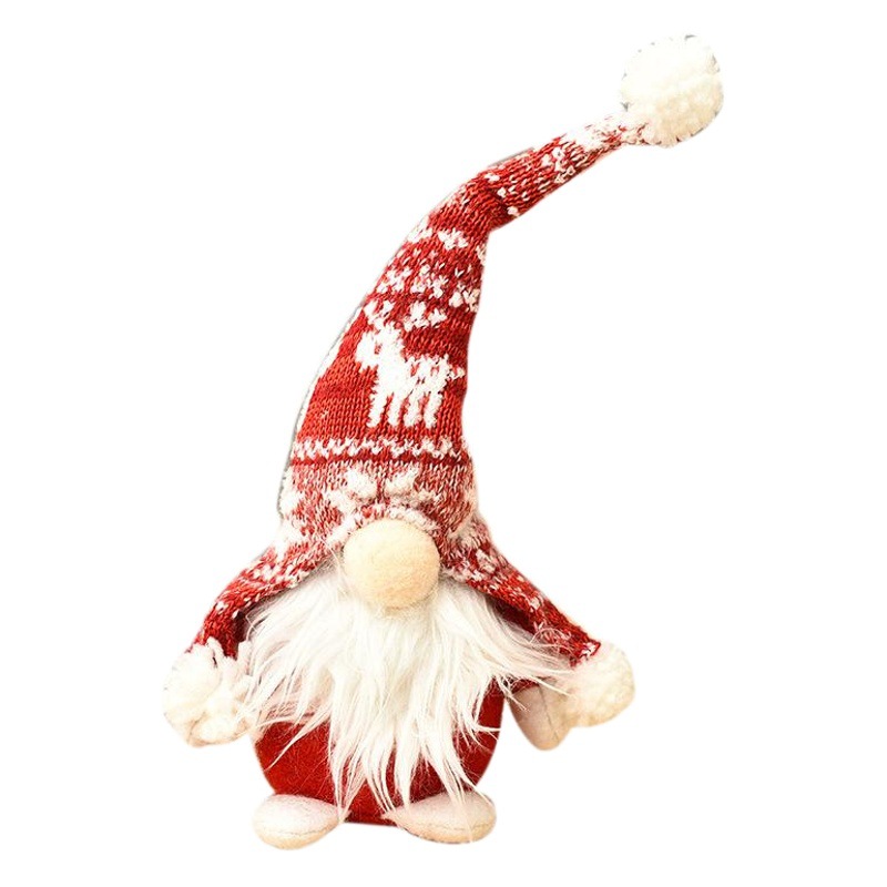 Santa Claus Doll Desktop Ornament Faceless Doll Standing Doll Window Scene Layout Christmas Decoration