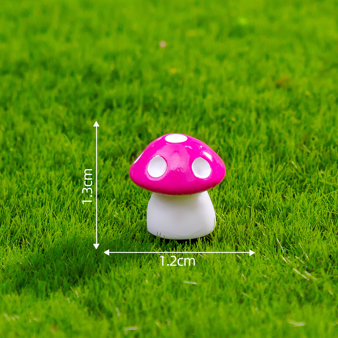 Picture of Mushroom Moss micro landscape ornaments fleshy ornaments ecological bottle DIY assembly resin ornaments medium 6 o'clock