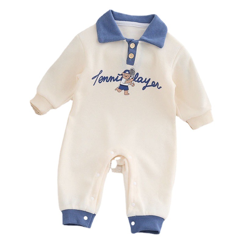 Picture of Full Moon Baby Clothes Spring Clothes Male Baby Handsome Body Clothes Newborn Outfit 100 Days Super Cute Ha Clothes Spring and Autumn