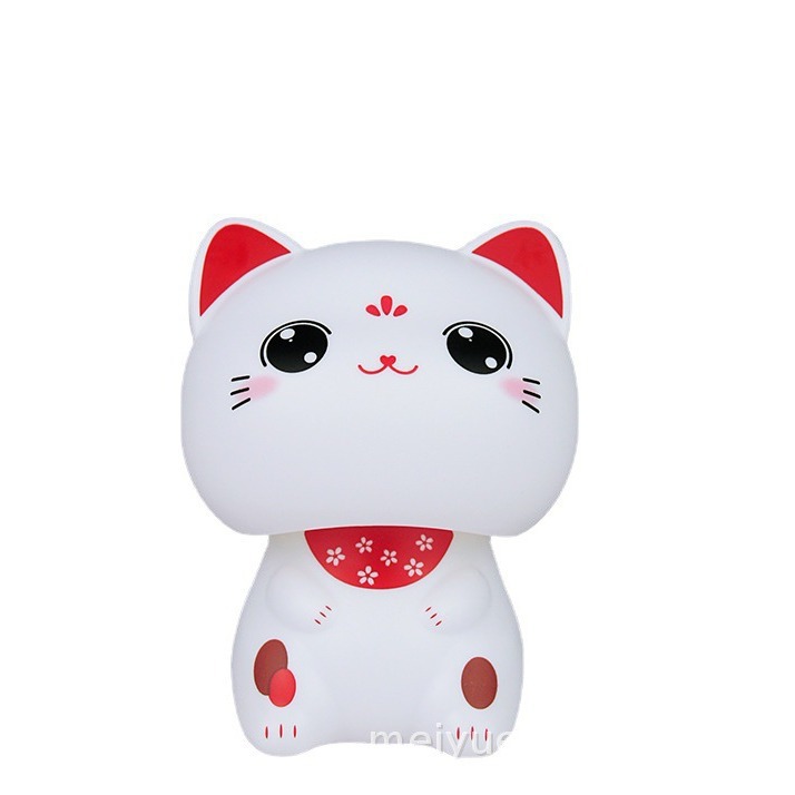 Picture of Solar big head white cat nods lucky cat creative shop opens craft gifts car ornaments cashier