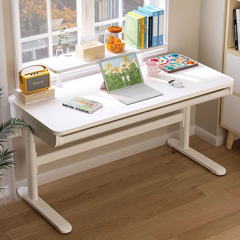 Children's study tables and chairs a batch of lifting study tables student home writing tables children's desk white table
