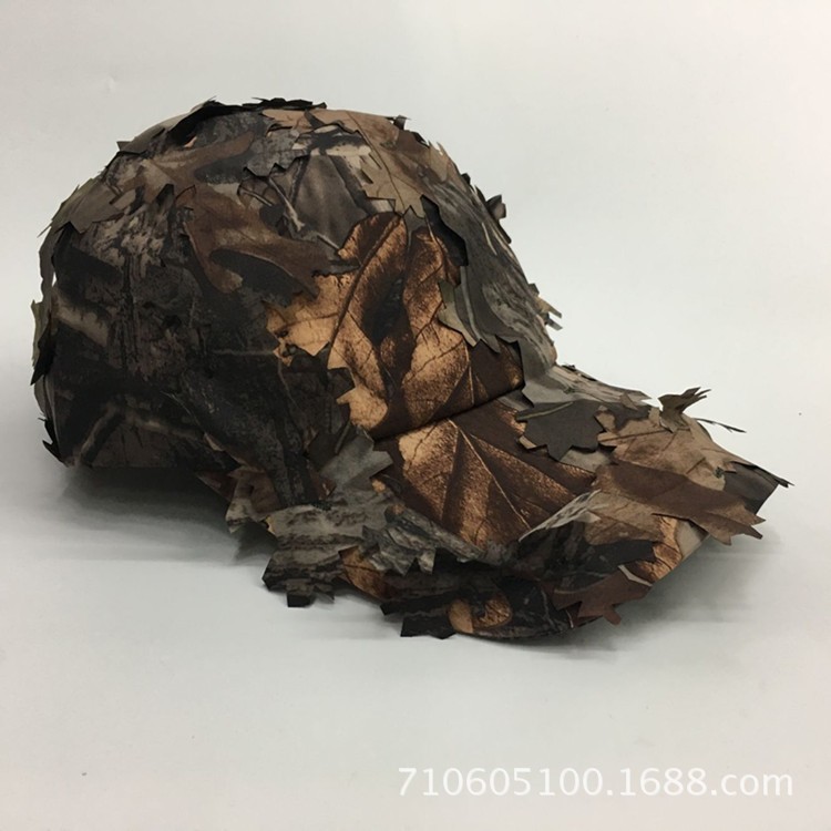 A002 Outdoor Military Fan Camouflage Large Brim Field Cs Camouflage Hunting Leaf Bionic Baseball Cap Sunshade