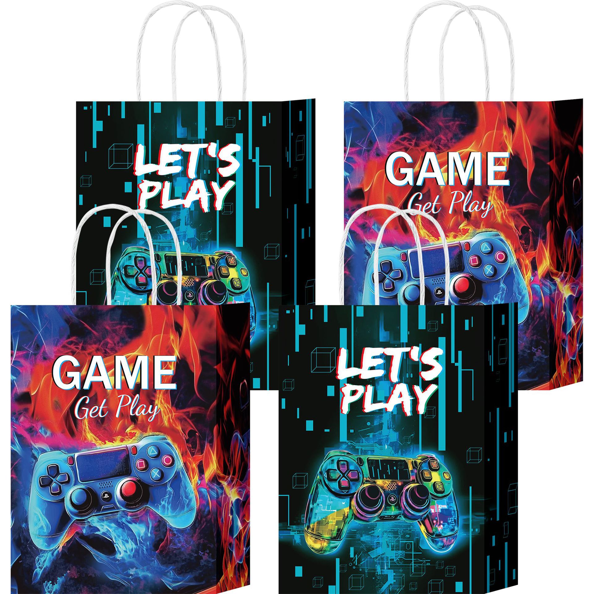 Amazon game machine kraft paper bag birthday party gift bag mall shopping gift clothing jewelry tote bag