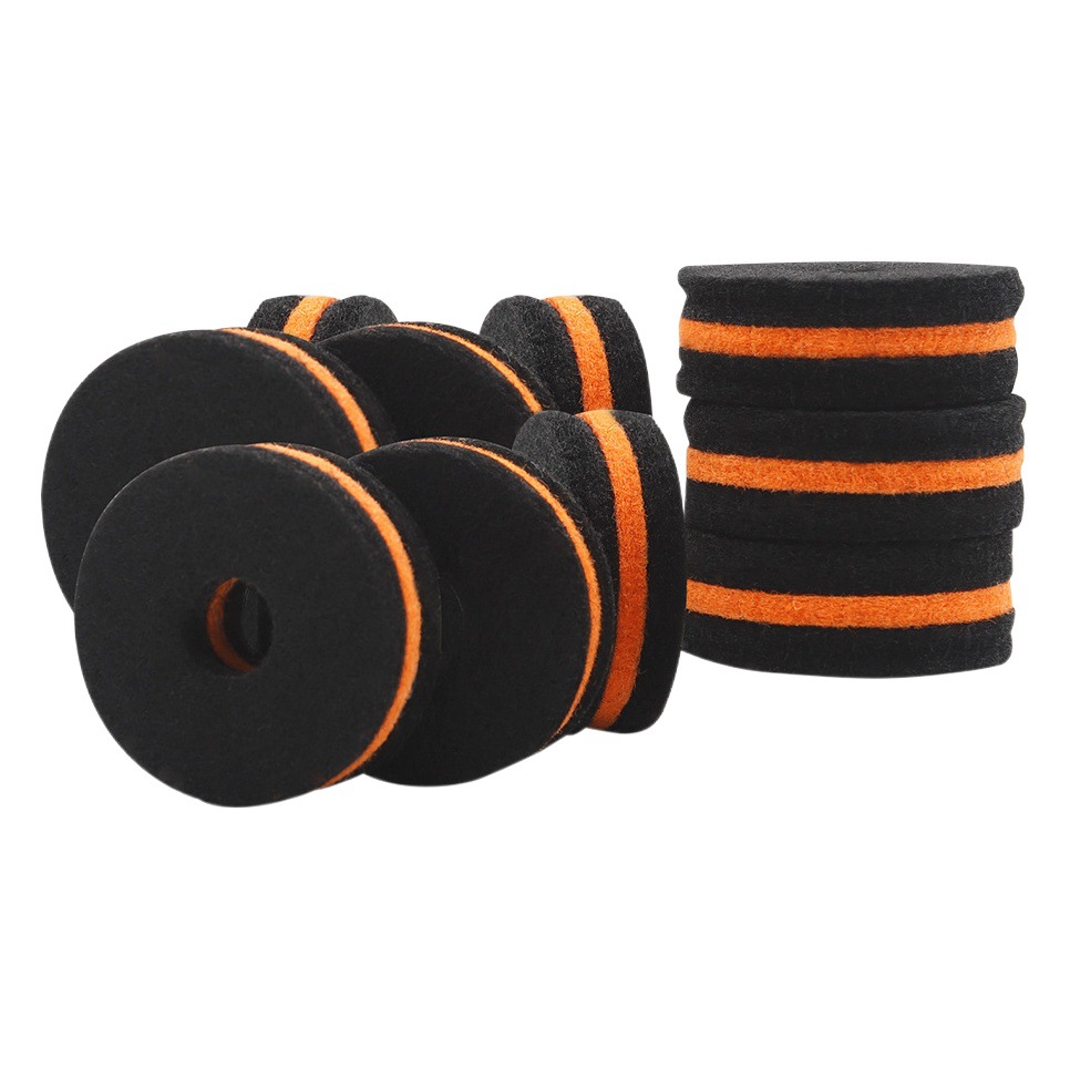 Cross-border hot selling drum cymbal wool pad ten black and gold two-color non-slip felt cotton pad drum kit accessories