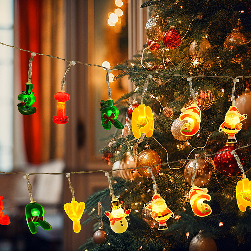 Cross-border led lights Christmas tree pendant room dormitory layout lights string decorative lights
