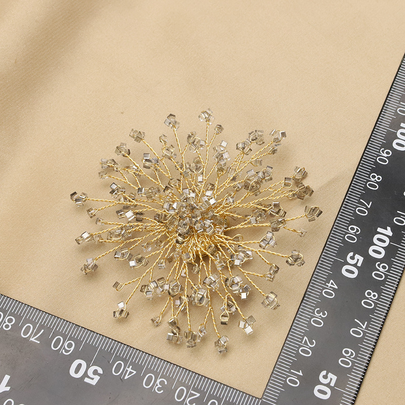 Picture of Natural pearl brooch high-grade niche transparent gray snowflake set brooch high-end retro sunflower wholesale