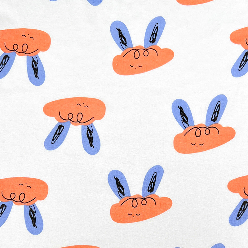 Picture of Baby Fabric 40S Cotton Printed Cotton Wool Knitted Double-sided Fabric Fabric Home Clothes Baby Clothes Fabric