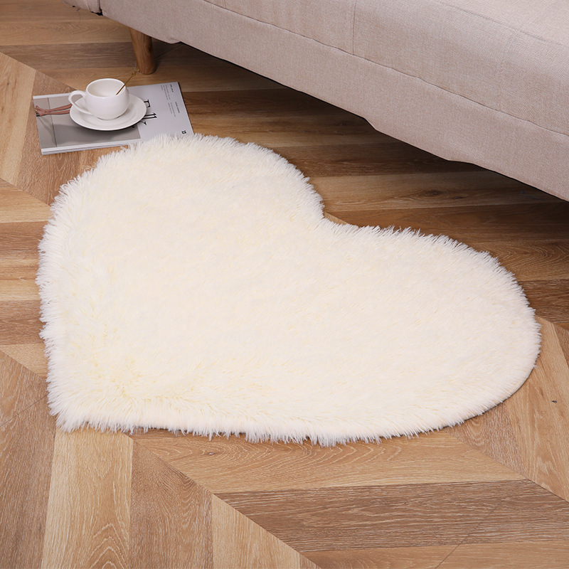 Picture of Modern Simple Silk Fool Love Carpet Bedroom PVpile Carpet Living Room Balcony Plush Mat Cross-border Supply