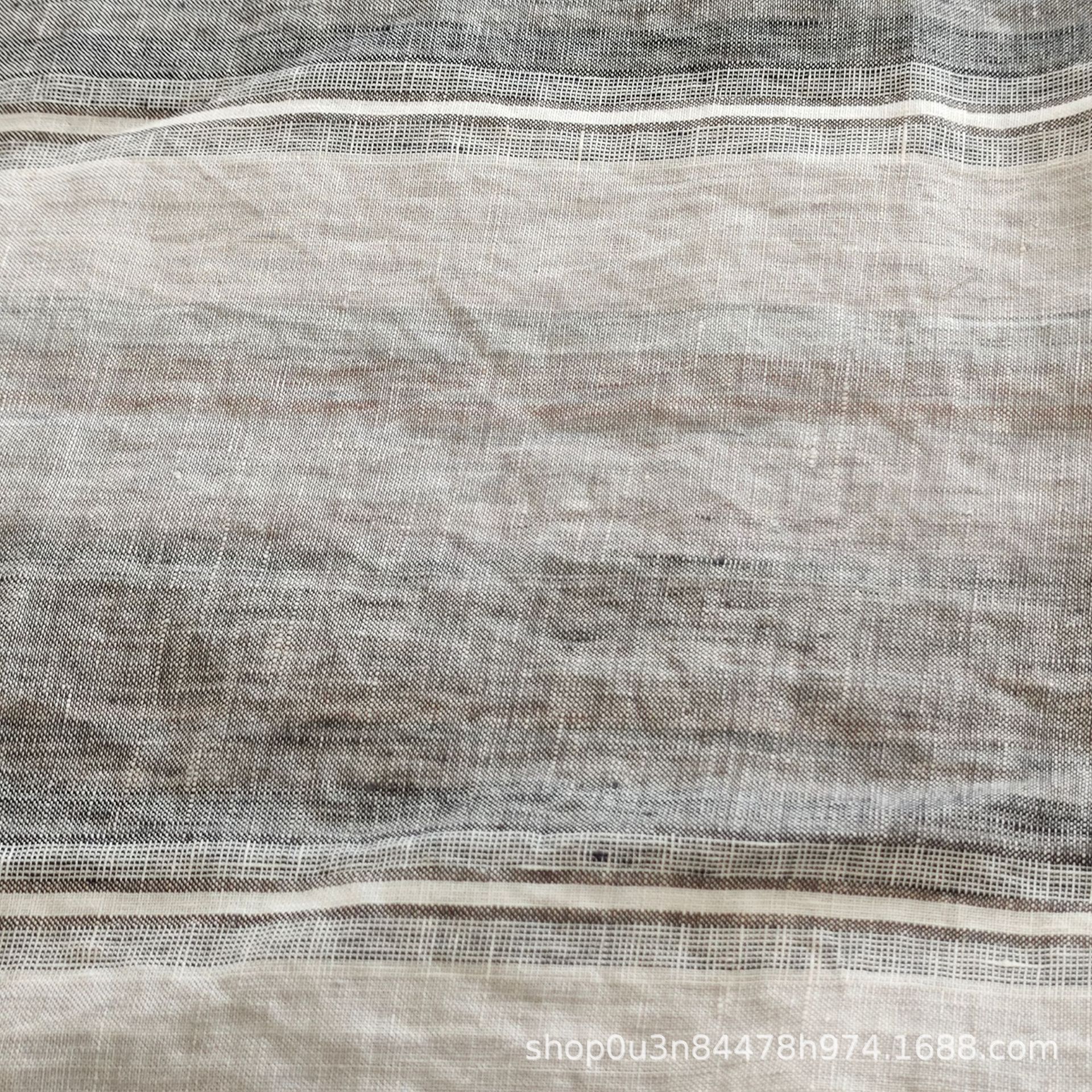 Picture of Pure Linen Gradient Yarn-dyed Wide Fabric French 100% Linen Sand-washed Bedding Fabric 17*14s Linen