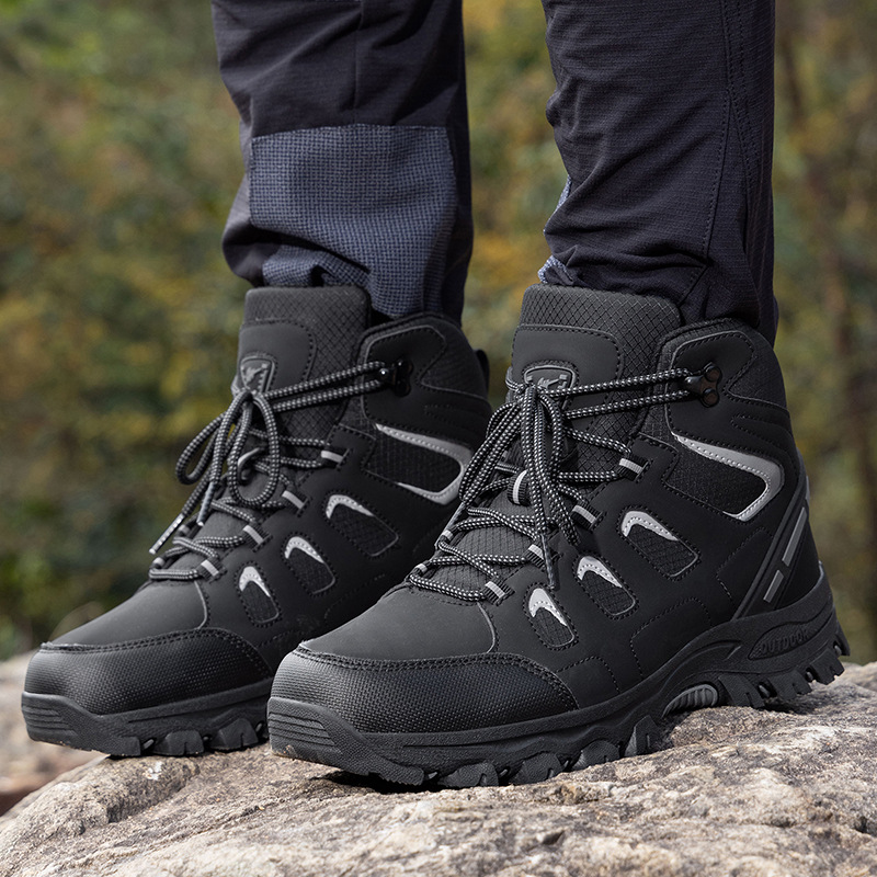 2025 Cross-Border Foreign Trade New High-Top Outdoor Couple Hiking Shoes Sports Shoes Large Size Hiking Shoes Men Wholesale