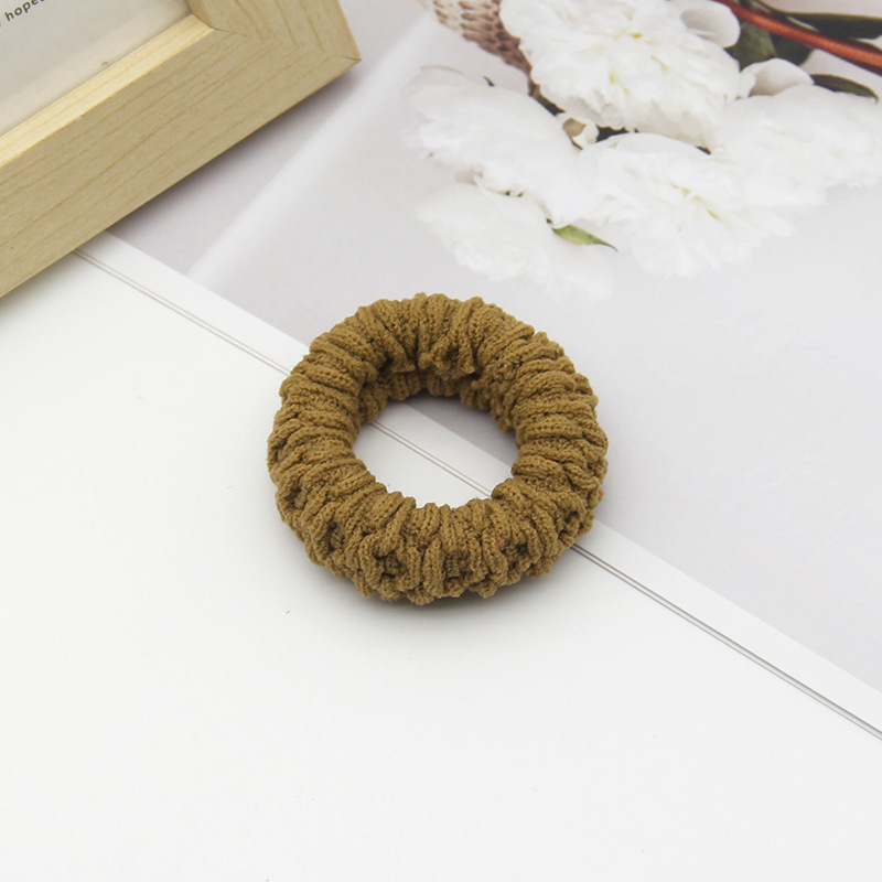 Picture of THICK THICK high elastic towel ring color seamless hair ring ponytail hair rope hair rope does not hurt hair rubber band for women