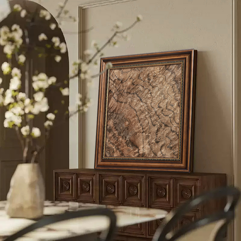 2025 New French Style Retro Middle Ancient Niche Nanyang Style Living Room Decorative Painting Bucket Cabinet Entrance Restaurant Bedroom Hanging Painting