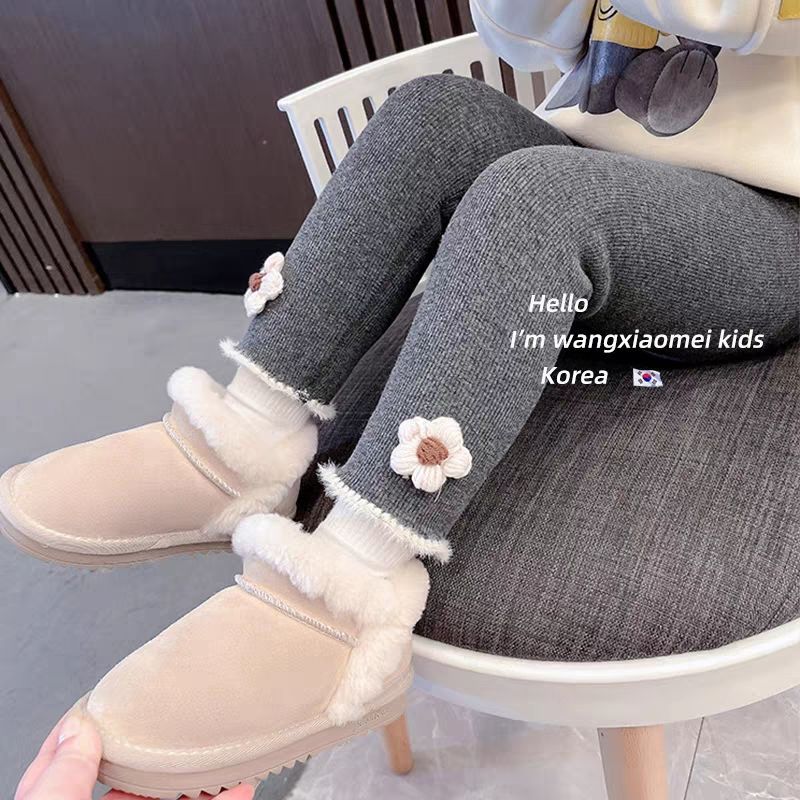Picture of Girls' leggings autumn and winter New fleece-lined/not fleece-lined Western style little girl all-match one-piece velvet pants fashion wholesale