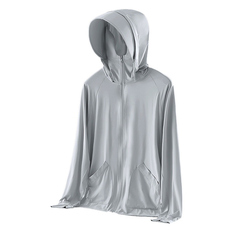 New summer sun protection clothing UPF50 + Women's Ice Silk sun protection clothing big brim hooded breathable lightweight Sun Protection
