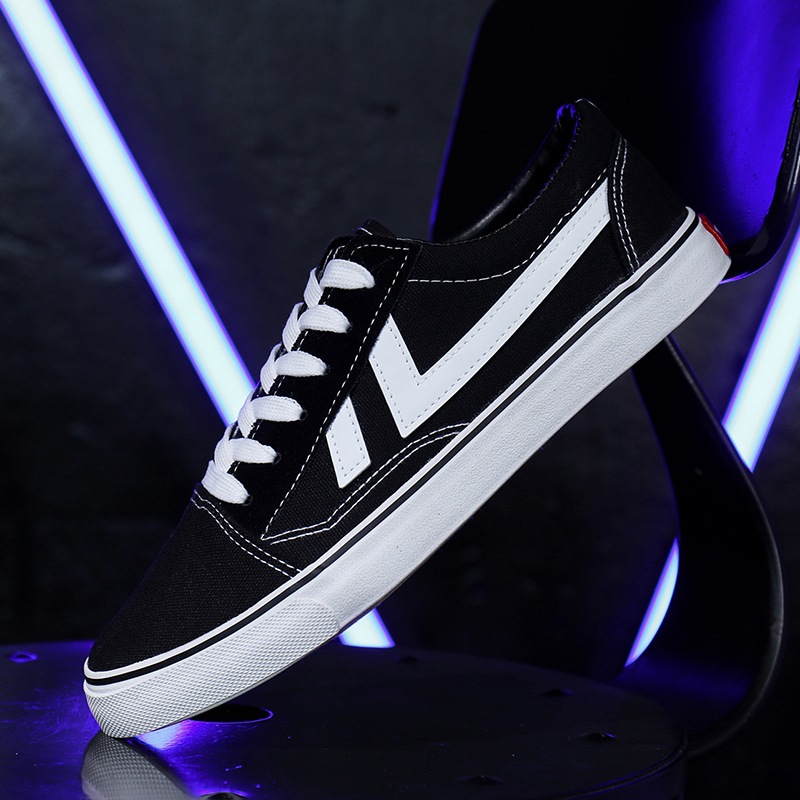 Picture of Korean-style All-match Canvas Shoes Men's Hong Kong-style Casual Sneakers Students Women's Low-top Students White Shoes Couple's ins Shoes